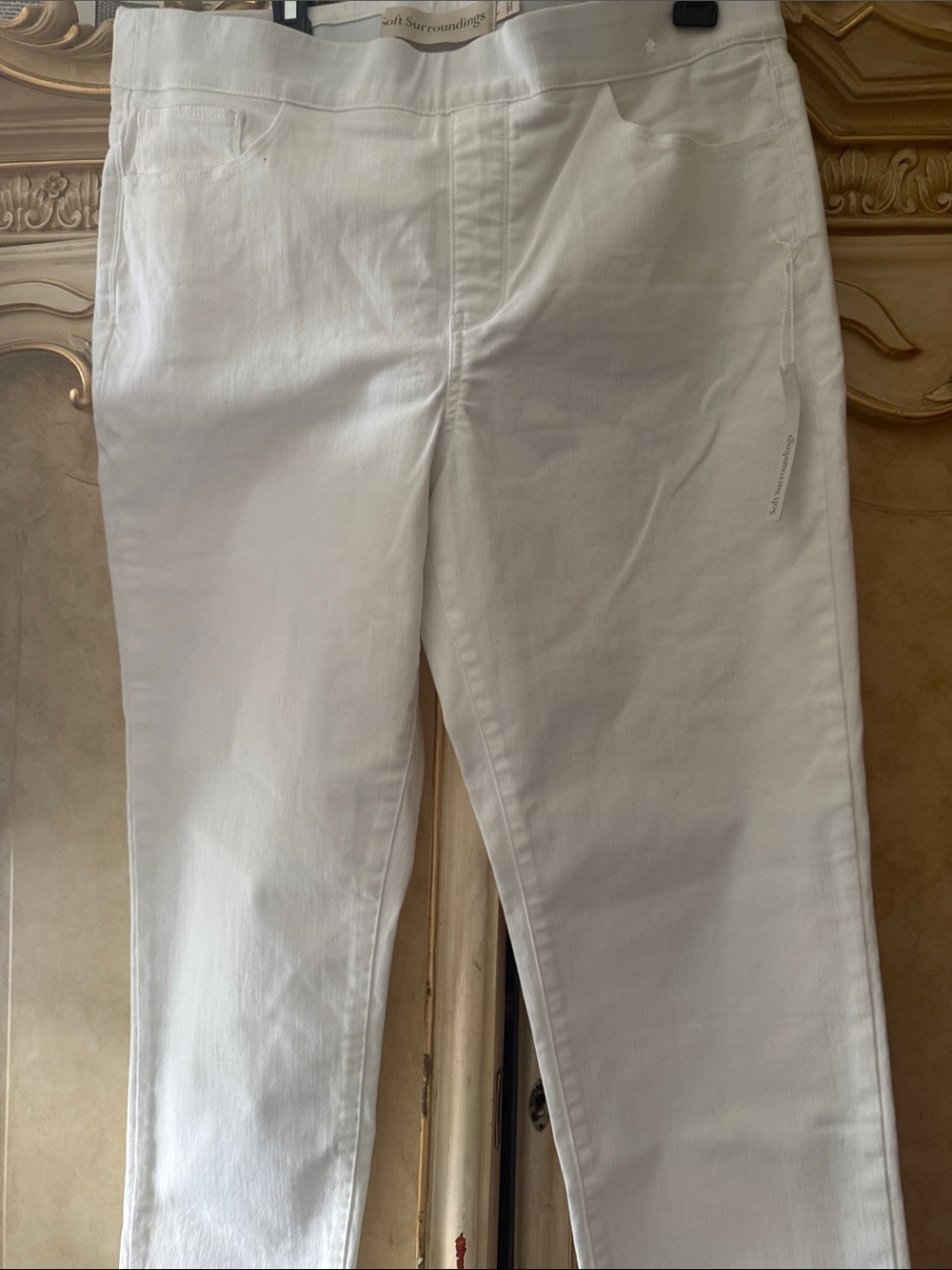 Soft Surroundings White Stretch Chino Pants